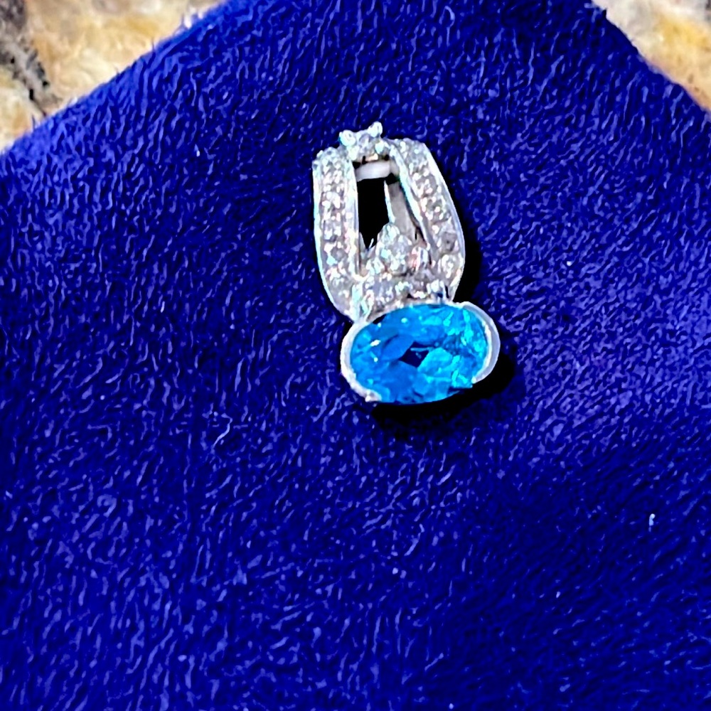 September birthstone necklace pendant